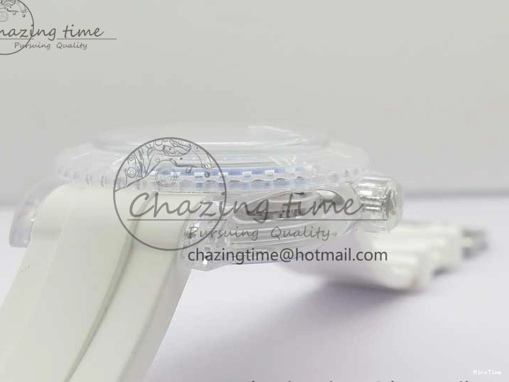 MiroTime 0116 Submariner Phantomlab Transparent KZF Best Edition Black Dial on White Rubber Strap VR StreetReady 2567